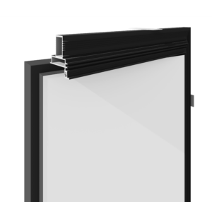 Concealed door set with aluminum edge for durability and modern aesthetics