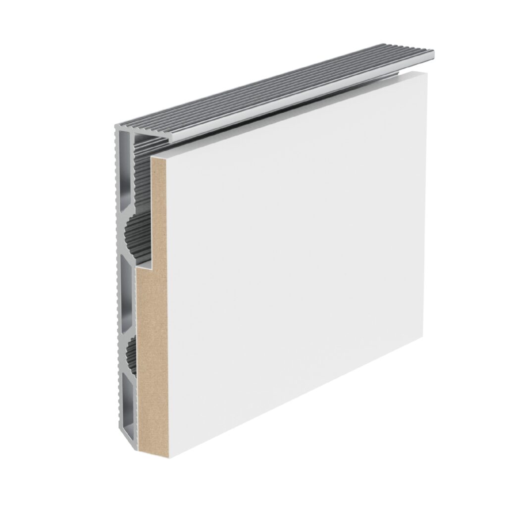 Concealed aluminum baseboard system with removable insert